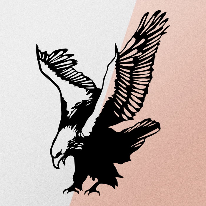 Wallity Eagle Metal Decor - Escultura de Pared de Metal Negra Wallity Eagle Metal Decor - Escultura de Pared de Metal Negra
